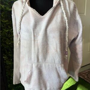 Women's Cream Hoodie with Drawstring